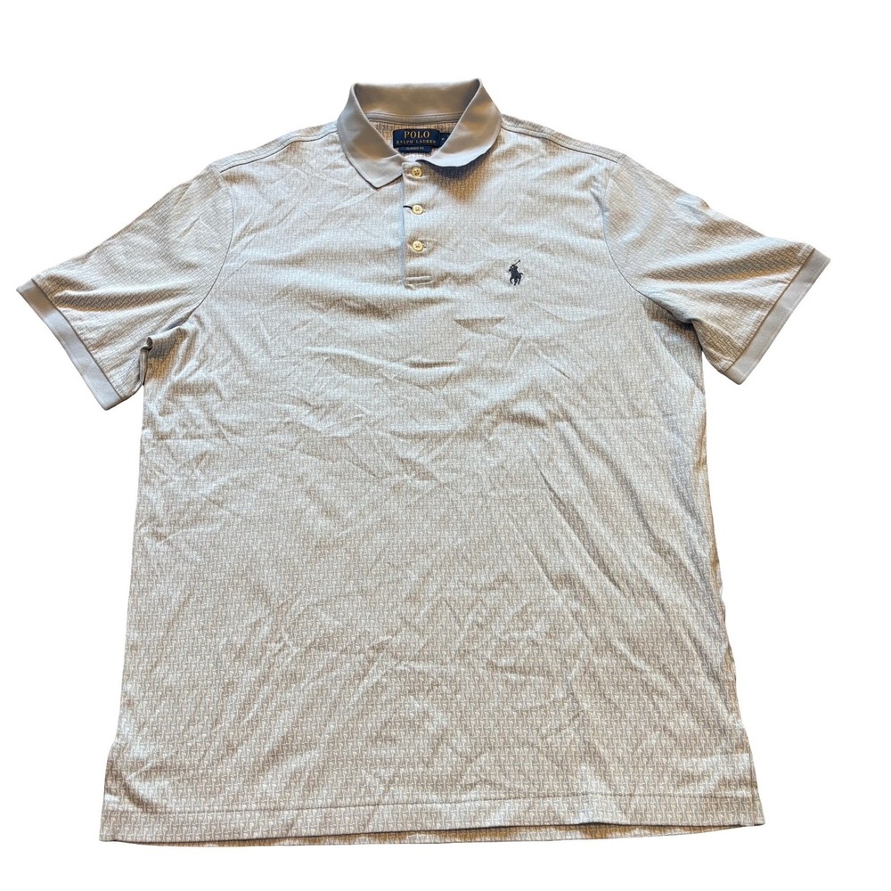 Polo Ralph Lauren Mens Classic Fit Soft Cotton Polo Shirt Blue Multi Golf Club M